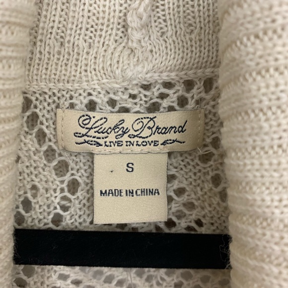 NWT Lucky Brand Cowl Neck Open Knit Sweater - Picture 4 of 8